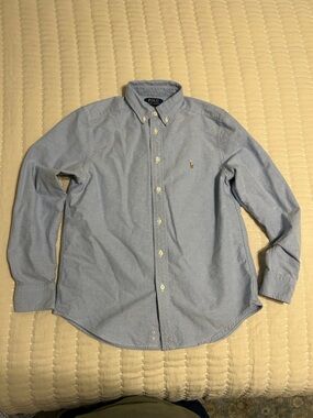 Polo by Ralph Lauren Light Blue Oxford Button-Down Shirt Jacket